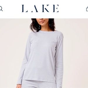 Lake Pajamas Pima Long-Long Weekend Top Size Small